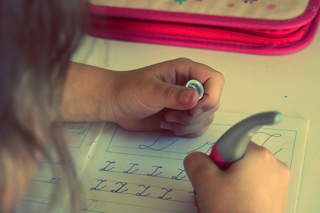 Lowercase handwriting practice with consistent letter spacing and rhythm