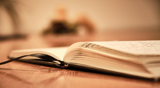 Contemporary everyday handwriting in a personal notebook