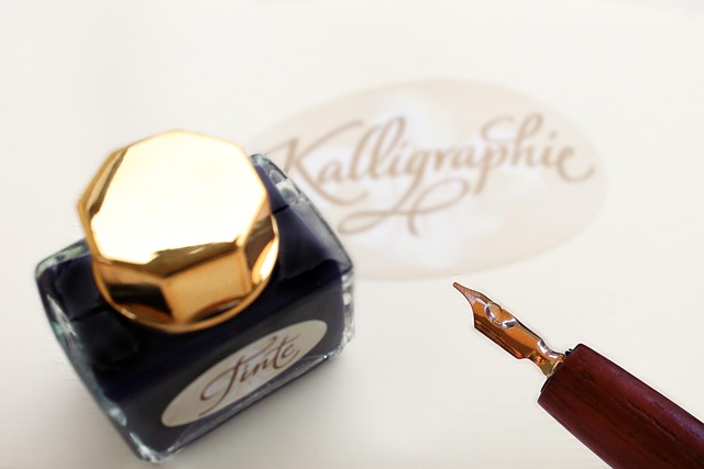 Fountain pen resting on an open notebook with visible handwriting